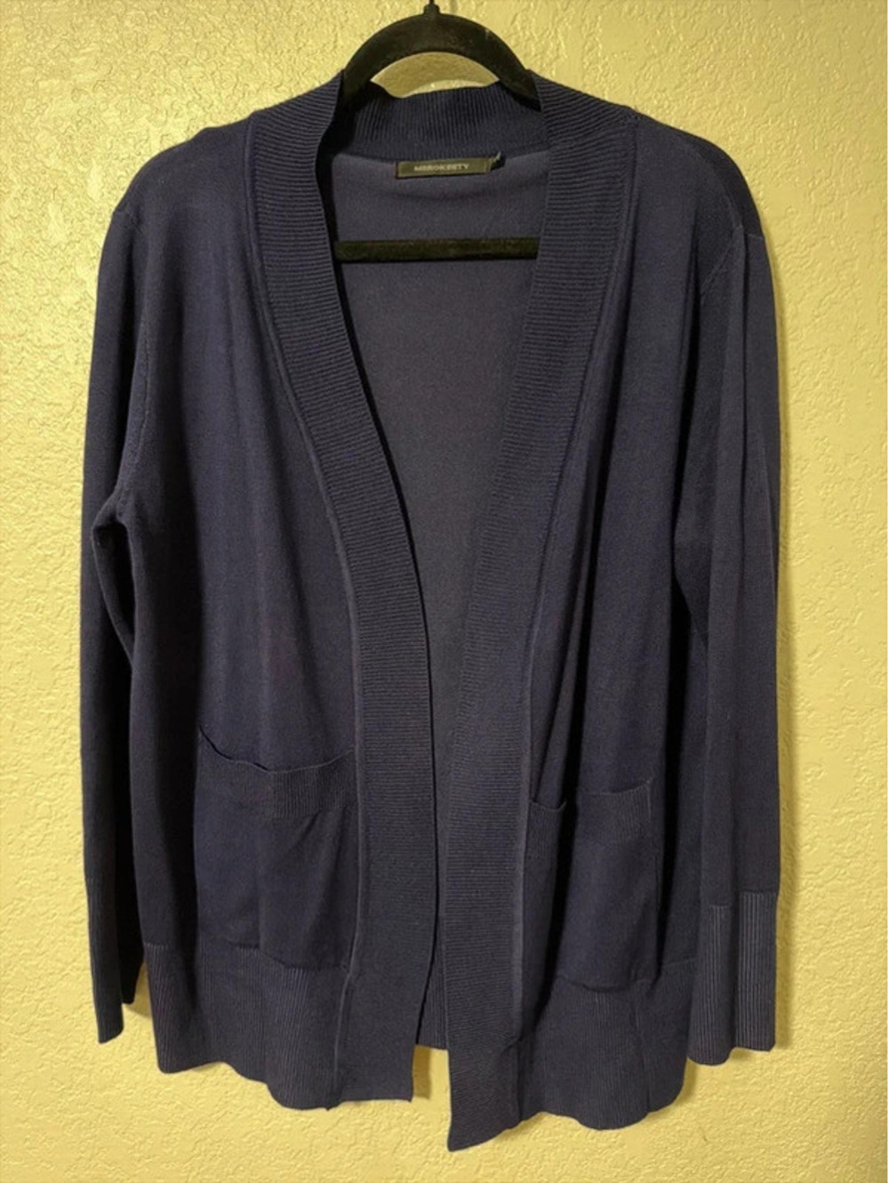 Merokeety Navy Blue Open Front Cardigan Sweater Size Medium